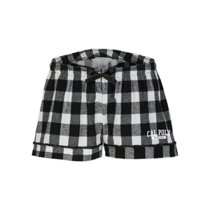 LADIES HARLEY FLANNEL SHORTS CAL POLY OVER POMONA